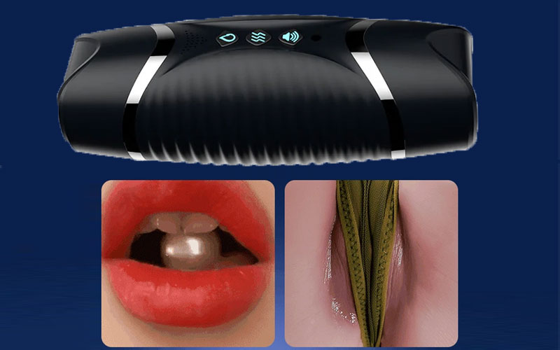 Âm Đạo Giả 2 Đầu Heidong Pro Rung Sưởi Ấm Nhiều Chế Độ Nam